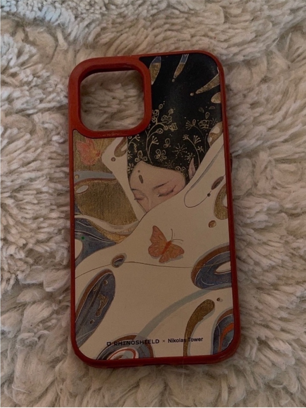 RhinoShield Red Artist Graphic Phone Case - Butterfly Design